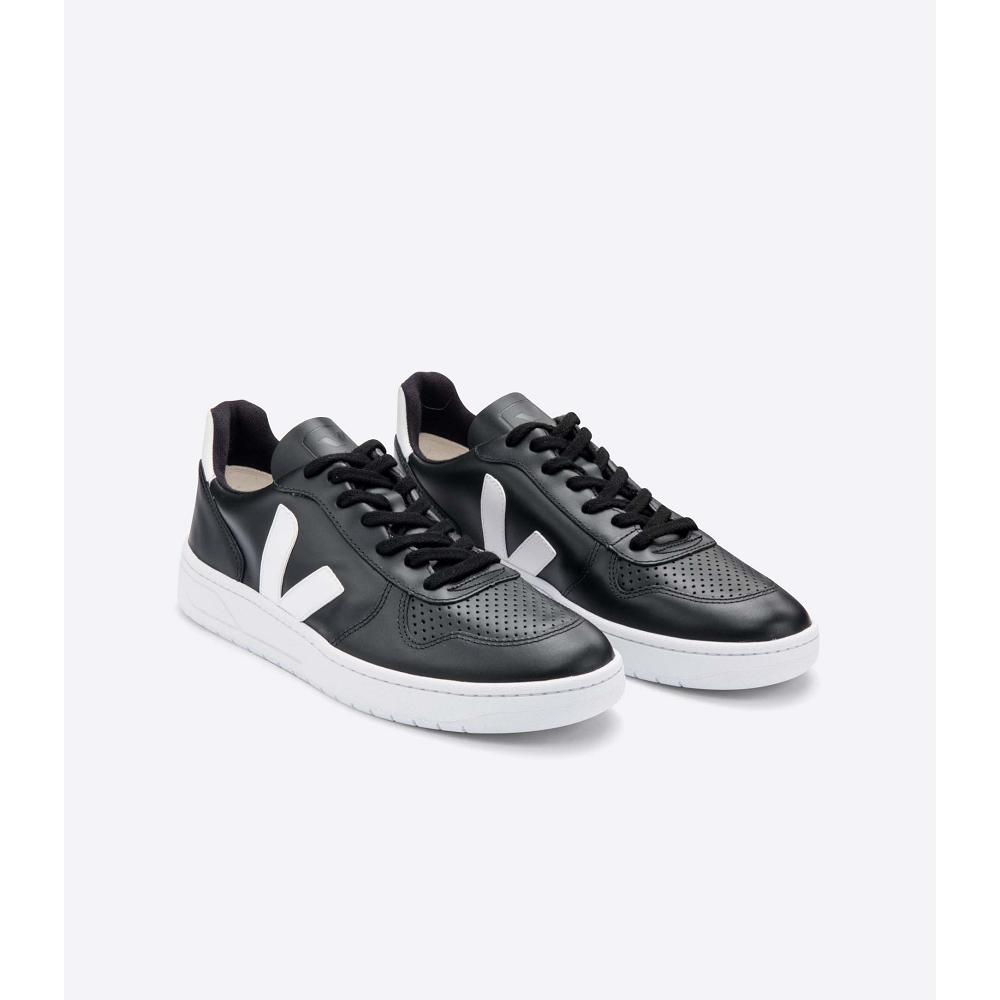 Αθλητικά Παπούτσια γυναικεια Veja V-10 LEATHER Black/White | GR 645KOR